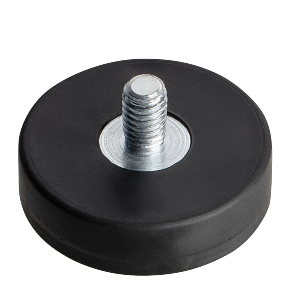 Rubber Coated Neodymium Magnet with Male Threaded Stud - 22 mm