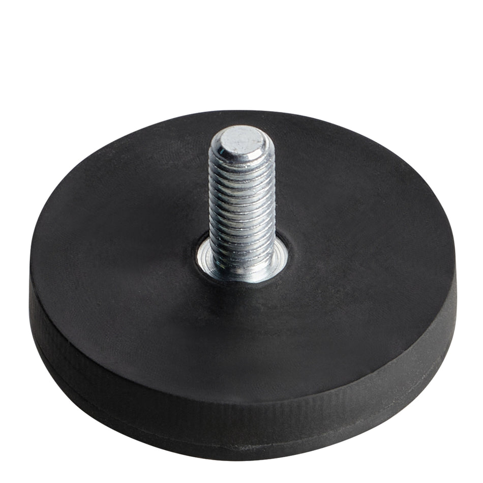 Rubber Coated Neodymium Magnet with Male Threaded Stud - 31 mm