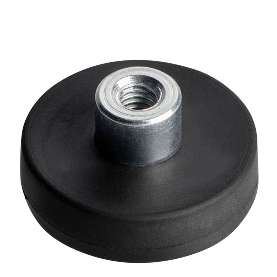 Rubber Coated Neodymium Magnet with Threaded Socket - 22 mm