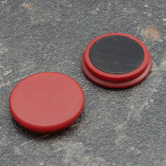 Coloured Office Magnets Round 32mm - Red